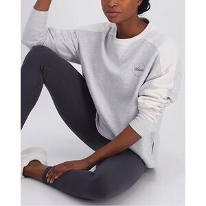 ID Ideology Colorblocked Crewneck Sweatshirt Gray & White